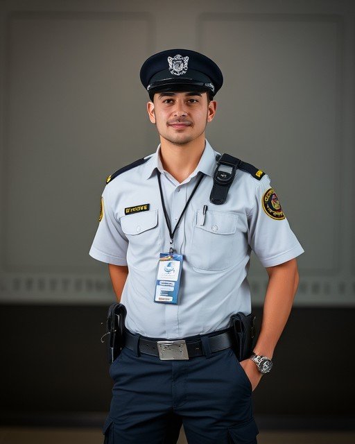 powder blue security uniform