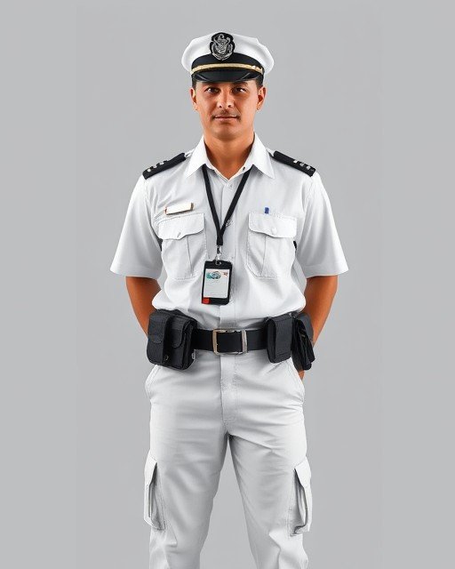 white security uniform